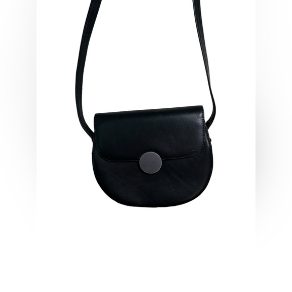 Pierre Cardin Black Leather Crossbody Purse - Picture 2 of 9